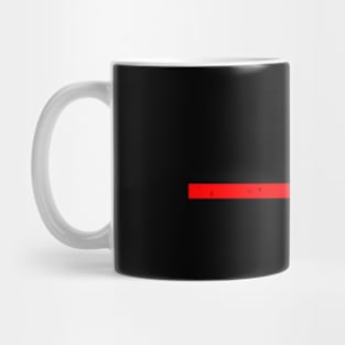 Thin Red Blue Line Firefighter Police Flag Mug